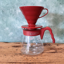 Load image into Gallery viewer, Hario V60 Red Pour Over Kit - Coffea Coffee
