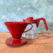 Load image into Gallery viewer, Hario V60 Red Pour Over Kit - Coffea Coffee