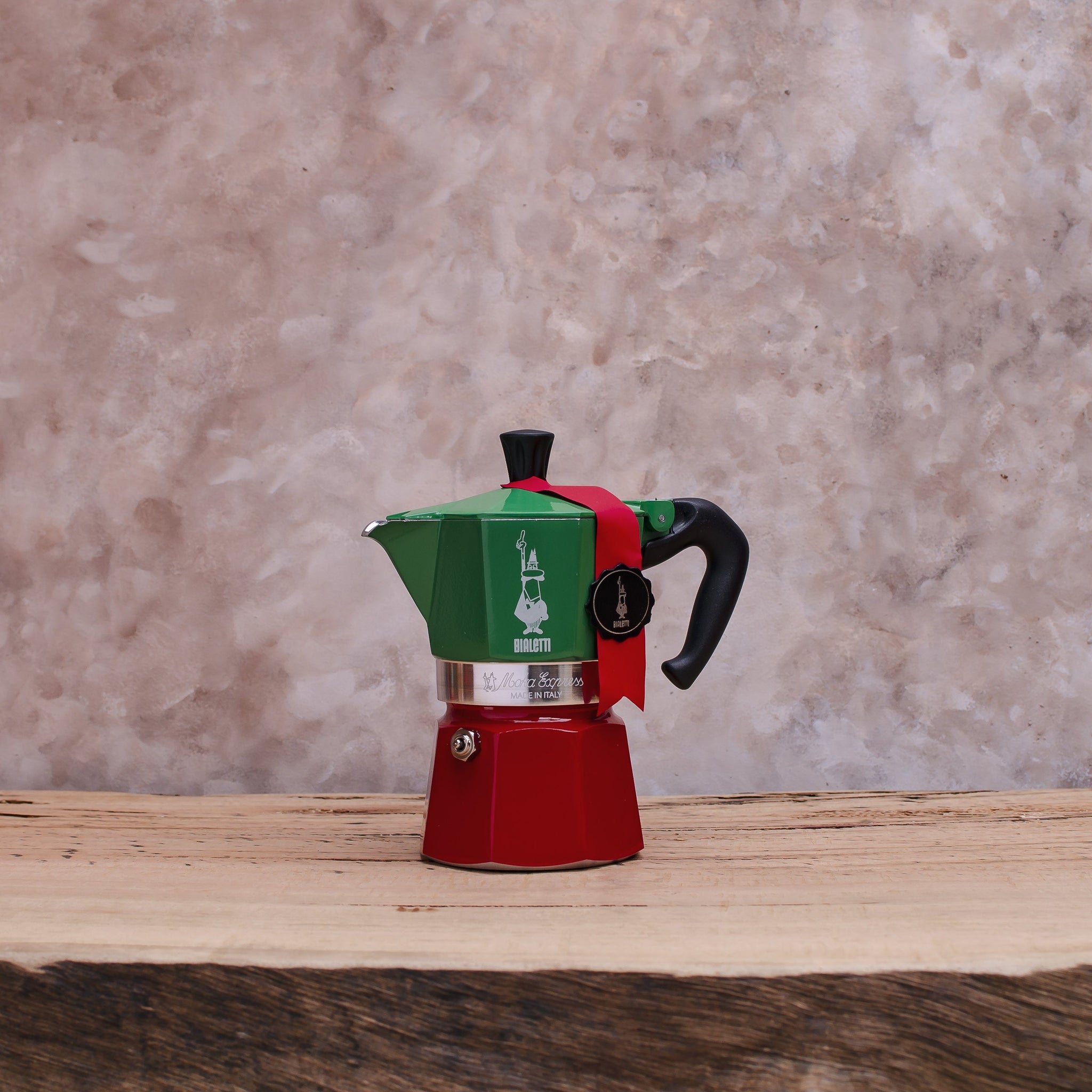 Italian Red Moka Express Coffee Maker 6 Cups Bialetti