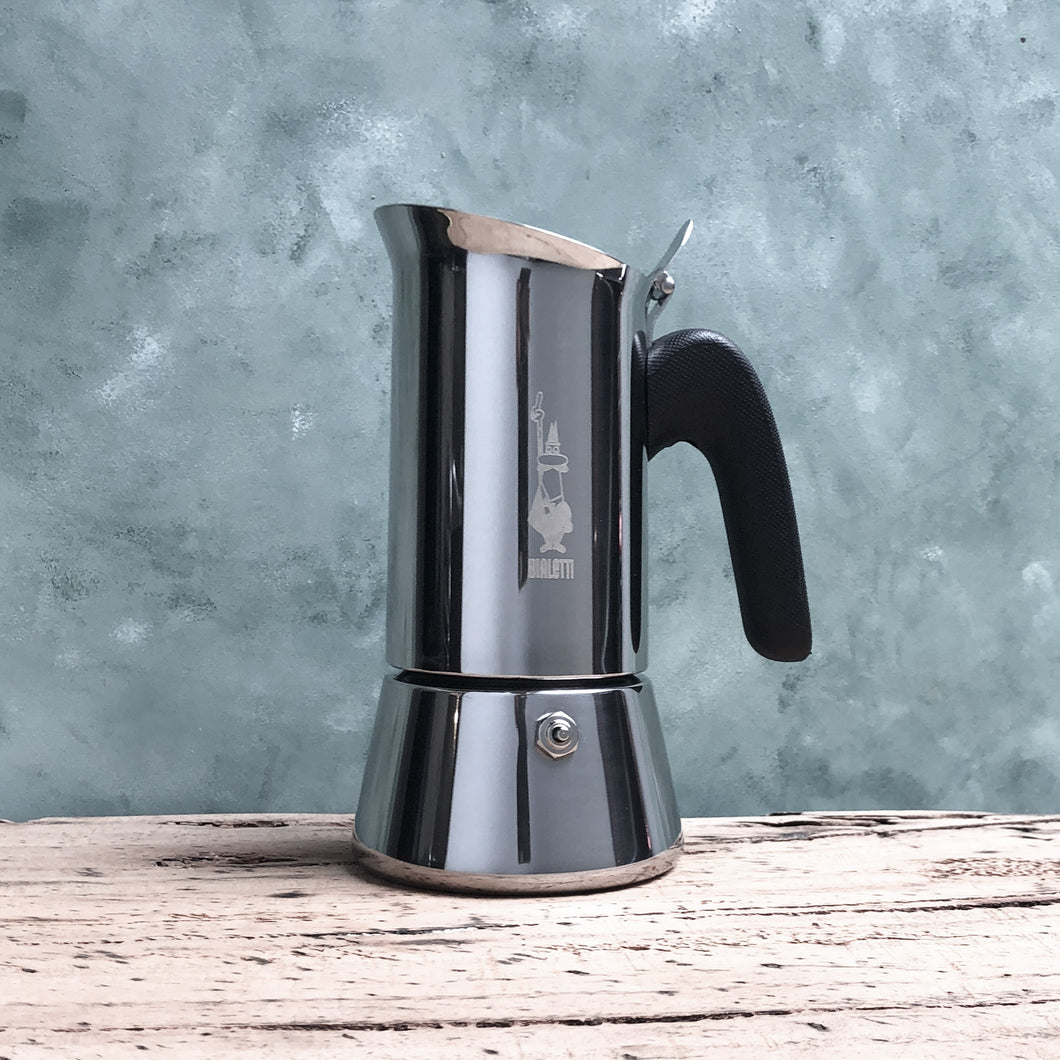 Bialetti Venus 6 Cup Stainless Steel Stove Top Coffee Maker - Induction