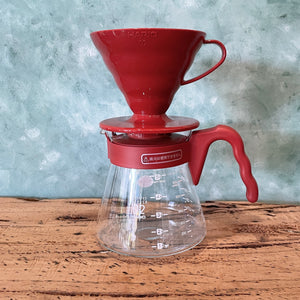 Hario V60 Red Pour Over Kit - Coffea Coffee